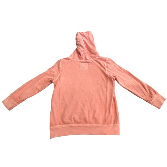 Vintage American Eagle Salmon Color 3/4 Sleeve Graphic Hoodie Women’s Size Small - Picture 2 of 14